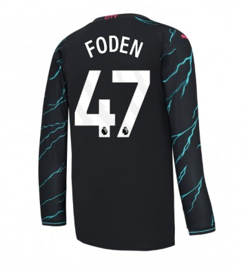 Manchester City Phil Foden #47 Vieraspaita 2023-24 Pitkät Hihat